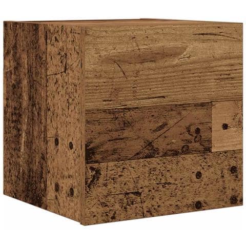 Armadietti Tv Montati A Parete Legno Antico 30,5x30x30 Cm - Foto 1