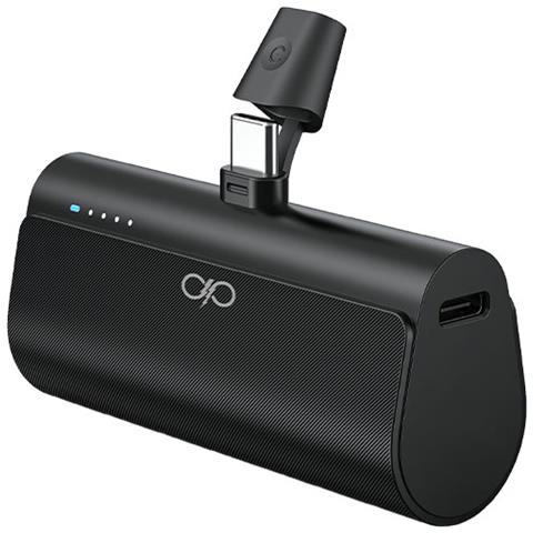 Powerbank 5000 Mah Pd 20w Con Connettore Usb-c Integrato E Indicatori Led, Nero - Foto 1