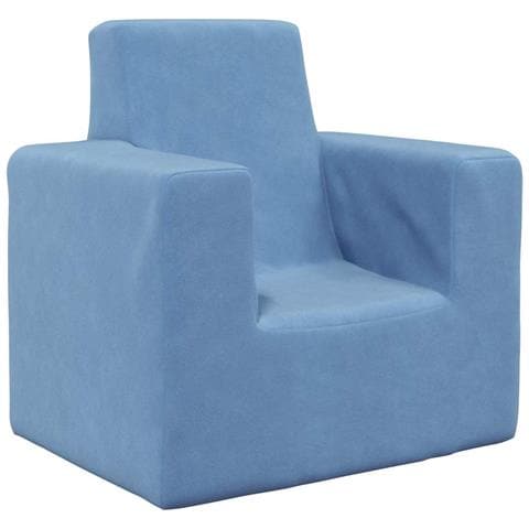 Divano per Bambini Blu in Morbido Peluche - Foto 1