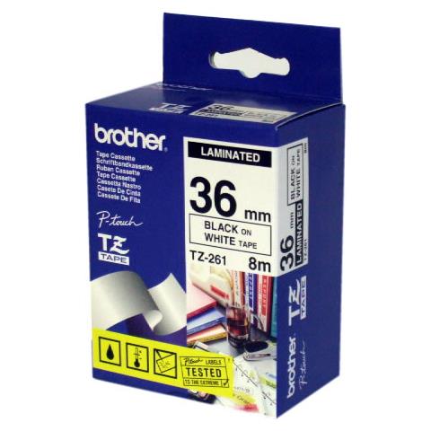 TZ-261 nastro per etichettatrice Nero su bianco - Foto 1