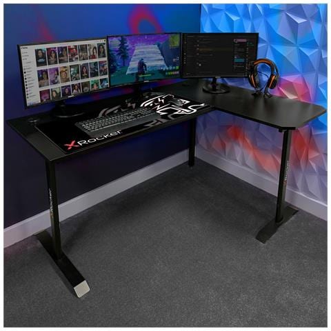 2022068 - Ecke - L-form - Aluminium - Gaming - Karbonfaser - Grau (2022068) - Foto 1