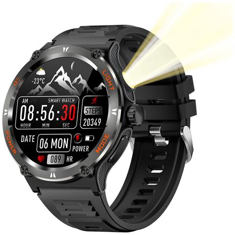 Smartwatch Con Fitness Tracker, Cardiofrequenzimetro E Monitoraggio Del Sonno Black - Foto 2
