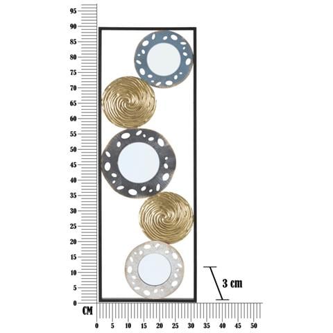Decorazione In Metallo 3d Cerchi 8 - Multicolore - Metallo - 31x3x90 Cm - Foto 6