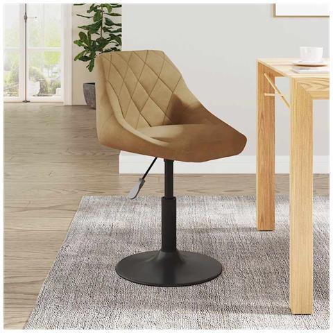 Sedia Da Pranzo Marrone In Velluto - Foto 8