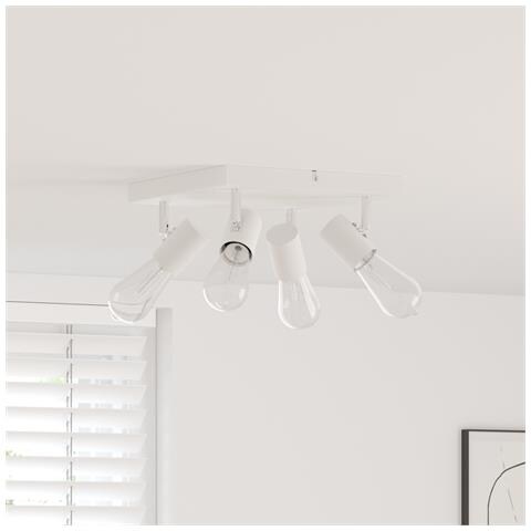 Faretto da soffitto 4 Via Regolabile Bianco E27 - Foto 2