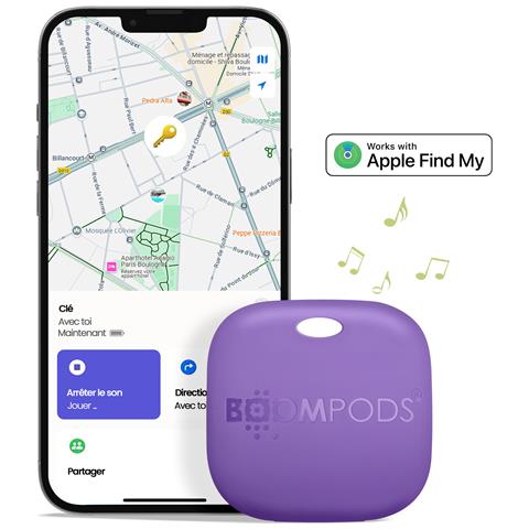 Tracker Bluetooth Ricaricabile Usb-c Per Chiavi, Borsa E Valigia Compatibile Trova Il Mio, Viola - Foto 2