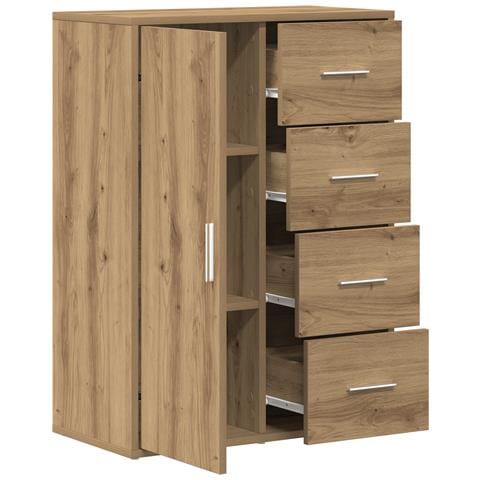 Sideboard in Quercia Artigianale 60x31x84 cm in Legno Ingegnerizzato - Foto 1