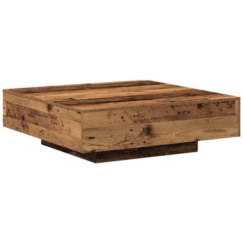 Tavolino da caffè  in legno vecchio 100x100x31 cm in legno ingegnerizzato - Foto 2