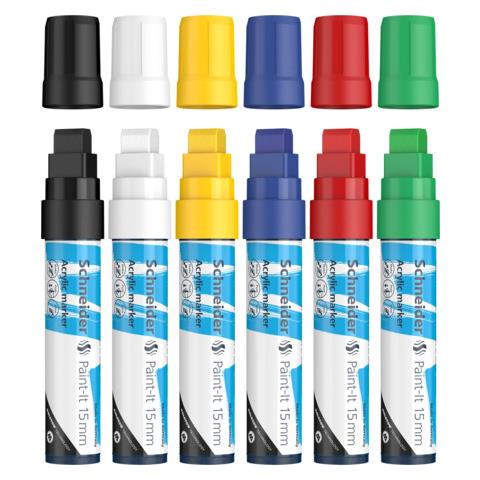 Paint-It evidenziatore 6 pz Fissa Nero, Blu, Verde, Rosso, Bianco, Giallo - Foto 1