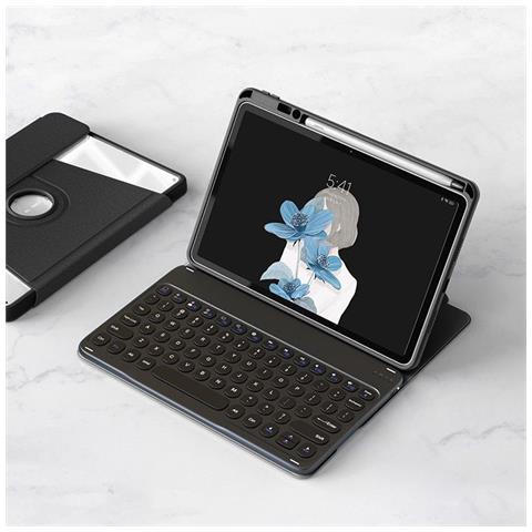 Custodia Con Tastiera Bluetooth Rotante A 360° Con Supporto Per Tab A9 Plus 11 (x210/x216) Con Slot Per Penna A Sinistra - Foto 2