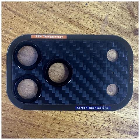 Protezione Obiettivo Fotocamera Integrata In Fibra Di Carbonio Di Alta Qualità Compatibile Con Iphone 17 Pro Max - Foto 3