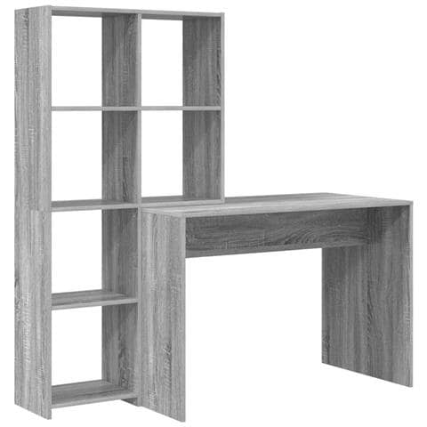 Scrivania Grigio sonoma 138.5 x 55 x 143 cm Legno multistrato - Foto 1