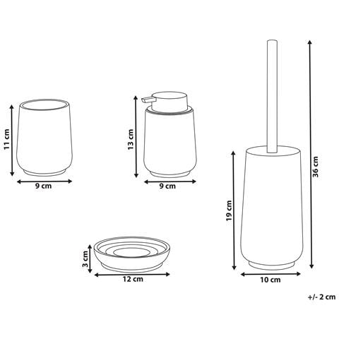 Set Da 4 Accessori Per Il Bagno Suches Bianco - Foto 6
