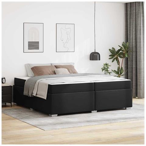 Struttura del letto Nero 200 x 200 cm Pelle sintetica - Foto 2