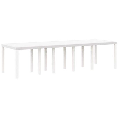 Tavolo da Giardino Bianco 300 x 100 x 73 cm polyrattan - Foto 1