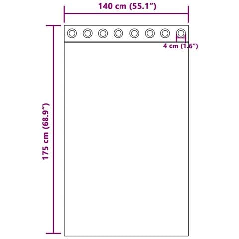 Tende con tende 2 pcs Grigio scuro 140 x 175 cm Velluto - Foto 8