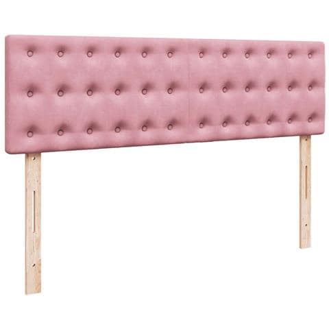 Struttura Letto Pouf con Materassi Rosa 160x200 cm Velluto - Foto 9