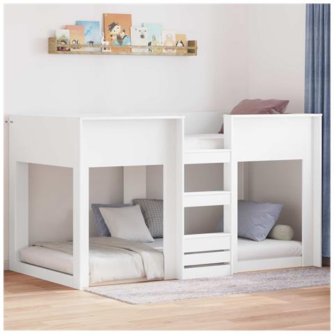 Letto a Castello per Bambini Bianco 100 x 200 cm - Foto 2