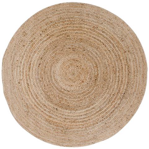 Tappeto Rotondo Bombay-marrone-juta-120x120x1 Cm - Foto 1