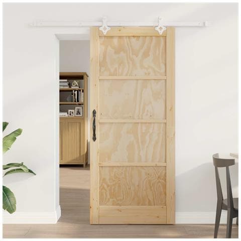Porta scorrevole Naturale e Bianco 86 x 198,5 cm - Foto 2
