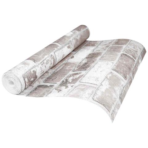 Carta da parati Solida 3D Rigato Mattone 10 x 0,53 m - Foto 1