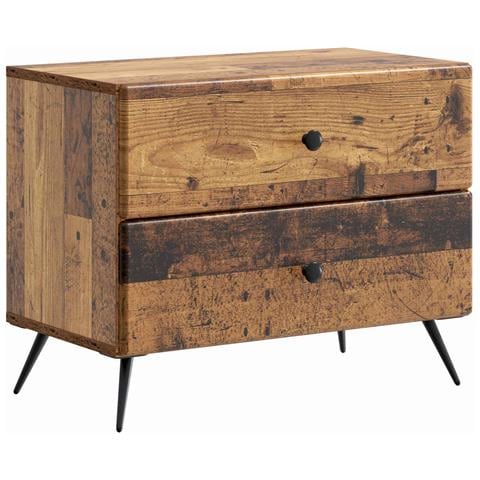 Armadio da Notte con cassetto Legno antico 62 x 34,5 x 47,5 cm - Foto 1