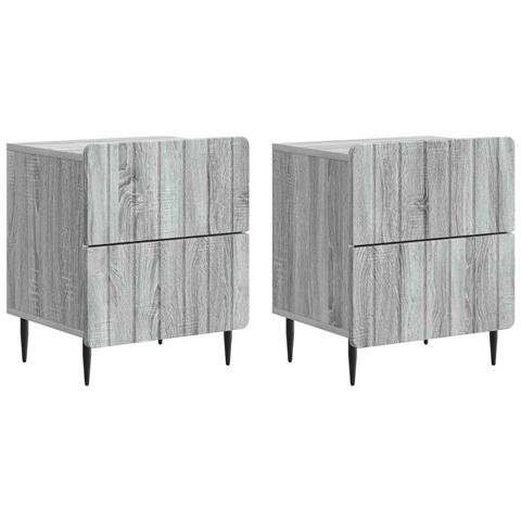 Armadio da Notte 2 pcs Grigio Sonoma 43 x 34,5 x 49,5 cm - Foto 1