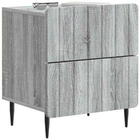 Armadio da Notte 2 pcs Grigio Sonoma 43 x 34,5 x 49,5 cm - Foto 2