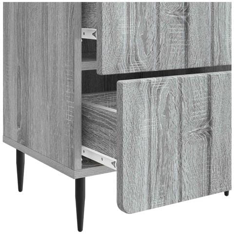 Armadio da Notte 2 pcs Grigio Sonoma 43 x 34,5 x 49,5 cm - Foto 9