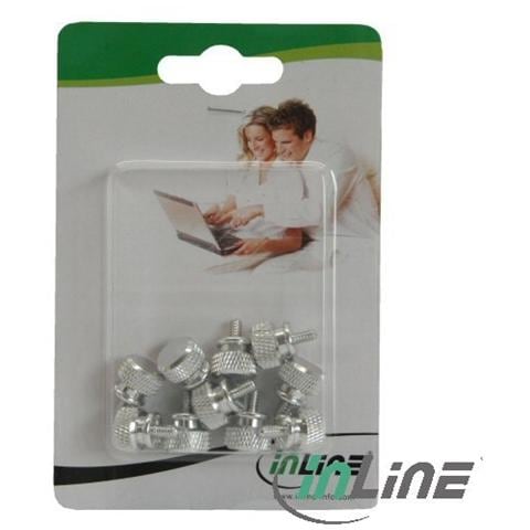 InLine Viti Zigrinate, 10pz - Argento - Foto 1