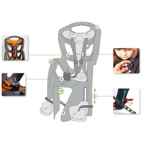 Seggiolino Bici Posteriore Clamp - Pepe Beige - Foto 2