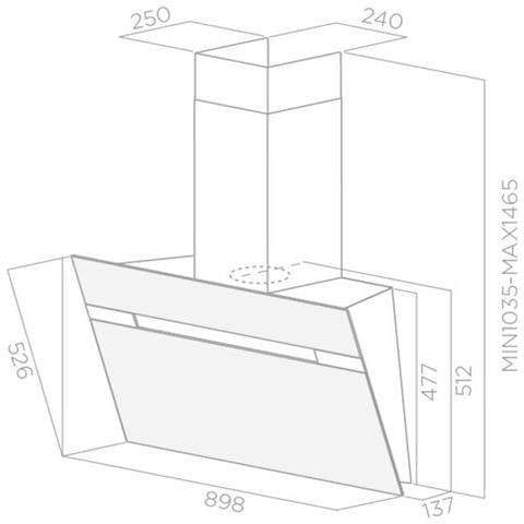 PRF0110515 Cappa a Parete Stripe IX / A / 90 Aspirante da 90 cm Colore Acciaio Inossidabile - Foto 3