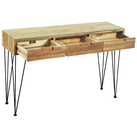 Tavolo Consolle 120x35x76 Cm In Legno Massello Di Teak - Foto 2