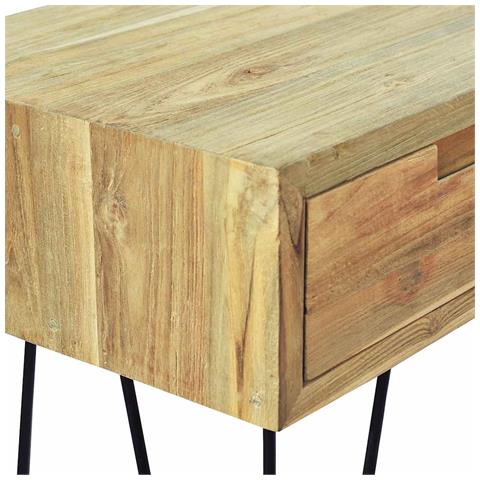 Tavolo Consolle 120x35x76 Cm In Legno Massello Di Teak - Foto 10