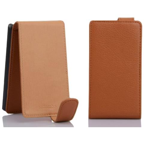 Custodia Compatibile Con Nokia Lumia 925 In Marrone Cioccolata - Coperchio Protettivo In Design Flip Realizzato In Similpelle Testurizzata - Foto 2