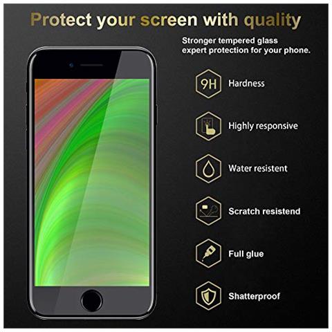 Pellicola Armatura A Schermo Intero Compatibile Con Apple Iphone 6 Plus / Iphone 6s Plus In Trasparente Con Nero - Vetro Temperato (tempered) Di Protezione Del Display In Durezza 9h Con 3d Touch - Foto 2