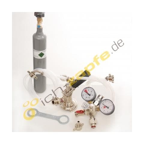 Pacchetto Accessori 1 Con Raccordo Combinato, Tubo Per Birra Da 10 Mm E 0,5 Kg Bombola Co2 - Foto 1