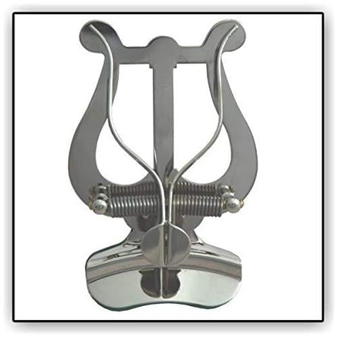 Tromba Lyre Per Tromba Cornetta Flicorno Morsetto Campana Marching Lyra Leggio (nichelato) - Foto 1