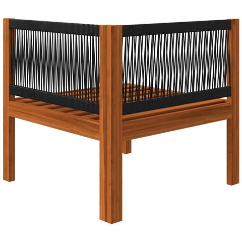 Set Divani Da Giardino 6 Pz Con Cuscini Crema Massello Acacia - Foto 10