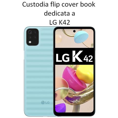 Smart Book Custodia Poket Silicone Flip Cover Case Per Lg K42 Black - Foto 2