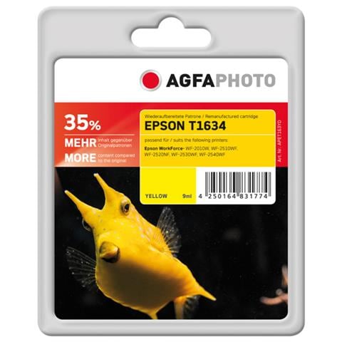APET163YD, Giallo, T1634, Epson WorkForce, Ad inchiostro, Blister - Foto 1