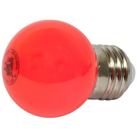 Lampadina LED Goccia Lucida Rossa 1W Attacco E27 Luci di Natale  - Foto 1