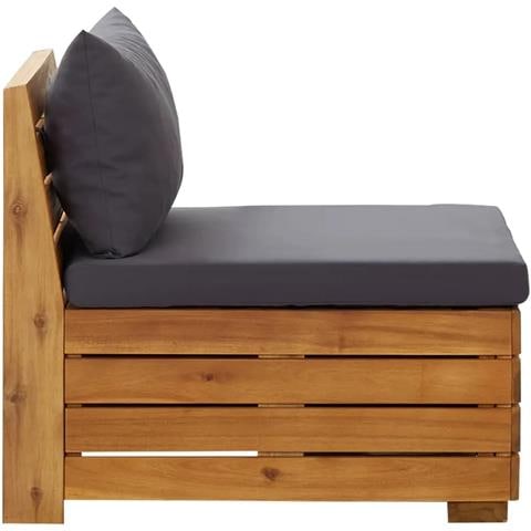 Divano Da Giardino A 2 Posti E Cuscini Legno Massello Di Acacia - Foto 9