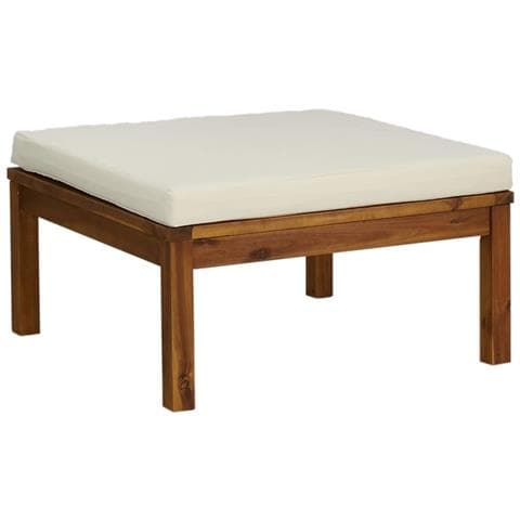 Set Divani da Giardino 3 pz con Cuscini Crema in Legno Acacia - Foto 2