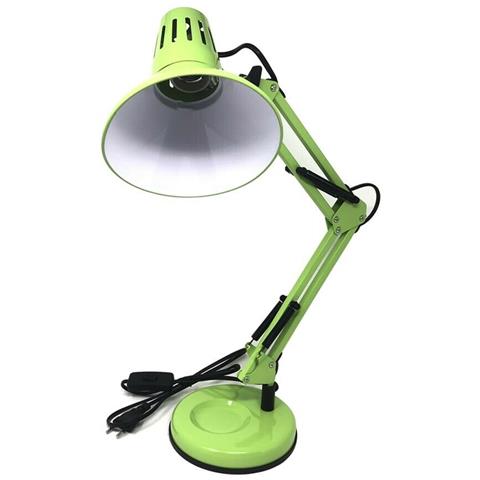 Lumetto Da Scrivania Braccio Snodabile Lampada Lume Con Morsetto X Tavolo Verde - Foto 4