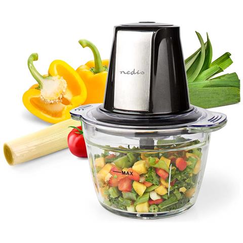 KAMC300CGY tritaverdure elettrico 1 L 500 W Nero, Argento, Trasparente - Foto 2