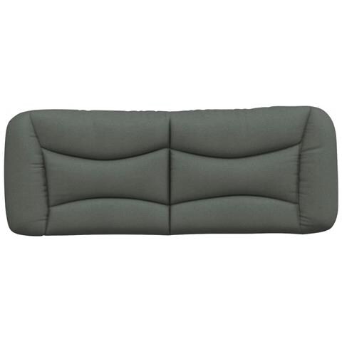 Cuscino Testiera Grigio Scuro 140 cm in Tessuto - Foto 2