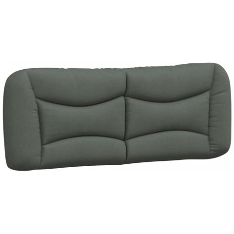 Cuscino Testiera Grigio Scuro 140 cm in Tessuto - Foto 1