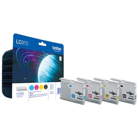 LC-970 Value Pack cartuccia d'inchiostro Originale Nero, Ciano, Magenta, Giallo - Foto 1