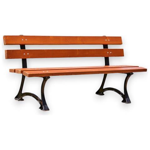 Panchina Da Esterno 3 Posti 150x58xh72 Cm Giardino Parco In Ghisa E Doghe E Legno Park Maxi - Foto 1